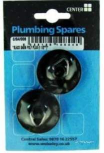 Cb Blister Packs -  Center Brand Udc/54/006 Black Sink Stopper Plug Pair