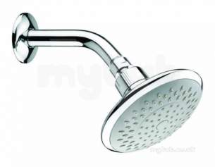 Center Shower Accessories -  Center Brand C04838 Chrome Fixed 120mm Shower Head Rub Clean Nozzles