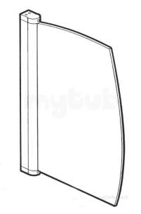 Coram Designer Bathscreens -  Coram Sfs80cuw White Bathscreens Frameless Sail Bathscreen 800mm