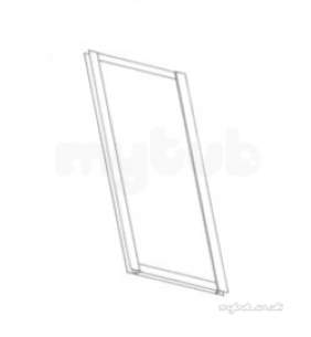 Coram Premier Shower Enclosures -  Coram Bsp76cuw White Bonus 760mm Side Panel With Clear Glass