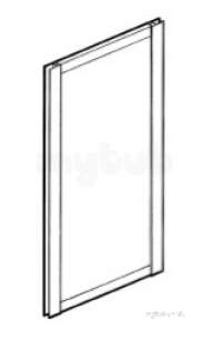 Coram Optima Shower Enclosures -  Coram Oil14cuw White Optima Shower Enclosure In-line Panel 1400mm