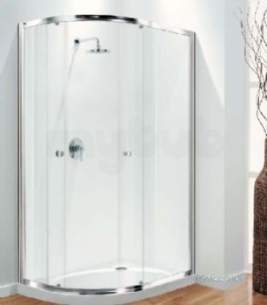 Coram Optima Shower Enclosures -  Coram Oqd108cucf Chrome Optima 1000x800mm Offset Quadrant Shower Frame Set