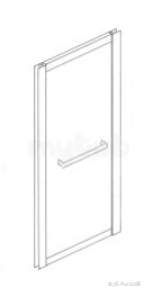 Coram Optima Shower Enclosures -  Coram Osr70cuw White Optima Side Panel With Rail 700mm