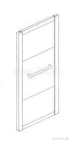 Coram Optima Shower Enclosures -  Coram Osr90sm1c Chrome Optima 900mm Side Panel With Rail With Modesty Glass