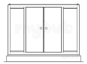 Coram Optima Shower Enclosures -  Ods15cuwd White Optima 1500mm Door Pack For Double Sliding Door