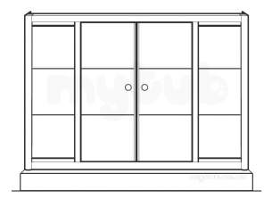 Coram Optima Shower Enclosures -  Chrome Optima 1500mm Frame Pack For Double Sliding Door With Modesty Panel