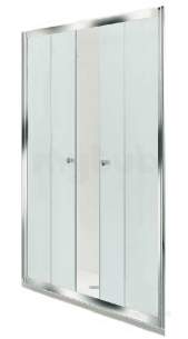 Coram Optima Shower Enclosures -  Ods15sucf Chrome Optima 1500mm Frame Pack For Double Sliding Door With Satin Glass