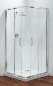 Coram Premier Shower Packs -  Coram Pack17 Chrome Premier 760mm Corner Entry Shower Enclosure Pack With Clear Glass