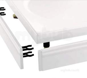 Coram Waterguard Shower Trays -  Coram Rksts1 White Slimline Riser Kit For Slimline Square Shower Trays