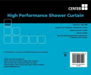 Plumb Center Showertrack and Curtains -  Croydex Gp 85195 White 2 M High Performance Shower Curtain