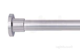 Center Brand Shower Accessories -  Croydex Gp89500pc Chrome Premier Shower Curtain Rod With Wall Brackets 2000mm