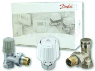 Danfoss Randall Commercial Valves -  Danfoss 013g602300 White Vertical Angle Combi Pack With Lockshield Valve