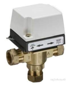 Danfoss Randall Domestic Controls -  Danfoss 087n661300 White Hs3 3 Port Valve 22mm With An Hsa3 Actuator