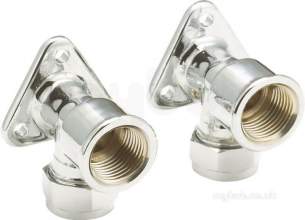 Deva Brassware -  Deva 095wallext Chrome Bib Tap Elbow Pair