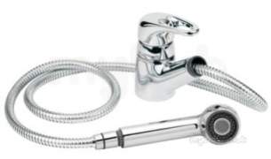 Deva Brassware -  Deva Lace115 Chrome Lace One Handle Monobloc Kitchen Mixer With Pull Out Spray