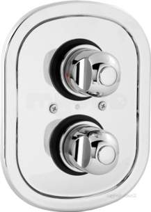 Deva Showering -  Deva Rouvduat01 Chrome Contemporary Dual Control Shower Mixer Without Shower Kit
