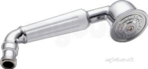 Deva Showering -  Deva Hans02 Chrome Victorian Hand Shower 1 Spray Function