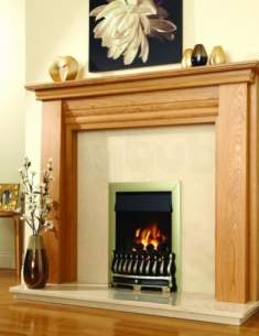 Flavel Gas Fires -  Brass Richmond Plus Natural Gas High Efficiency Inset Fire With Slide Control