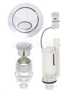 Ball Float Valves -  Fluidmaster Pro550lc Chrome Pro Series Cable Dual Flush Valve 550mm