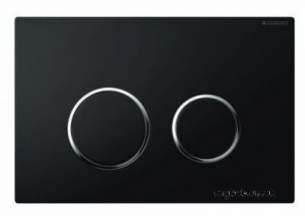 Geberit Commercial Sanitary Systems -  Geberit 115.240.km.1 Black/chrome Kappa21 Dual Flush Plate For Up200