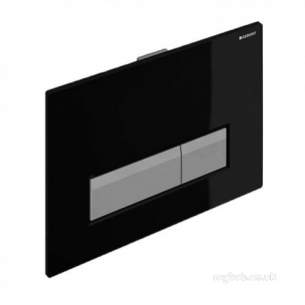 Geberit Commercial Sanitary Systems -  Geberit 115.600.kr.1 Black Sigma40 Dual Flush Plate With Odour Extraction