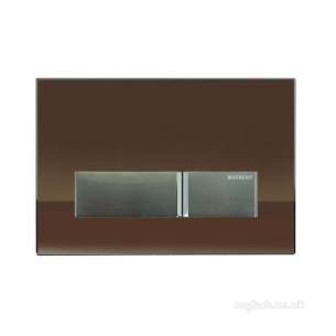 Geberit Commercial Sanitary Systems -  Geberit 115.600.sq.1 Umber Glass Sigma40 Dual Flush Plate With Odour Extraction