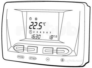 Glow Worm Domestic Gas Boilers -  Glow-worm 20035404 White Climapro1 Programmable Room Thermostat