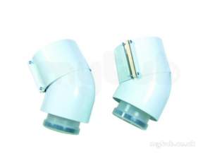 Glow Worm Domestic Gas Boilers -  Glow-worm 2000460485 Na 45 Degree Pair Of Flue Bend