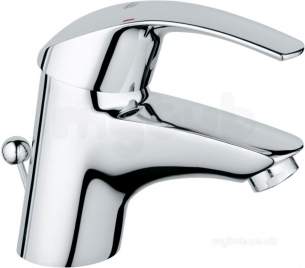 Grohe Tec Brassware -  Grohe 33265001 Chrome Eurosmart Monobloc Basin Mixer With Pop Up Waste
