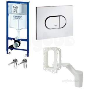 Grohe Commercial Products -  Grohe 38868001 White Rapid Sl Wall Concealed Cistern And Frame With Nova Wall Plate