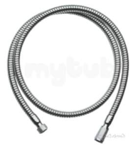 Wavin Blue Pupped and Spigot Fittings -  Grohe 28161000 Chrome 1500mm Hand Shower Hose With 12 Mm Bore 1/2 Connections