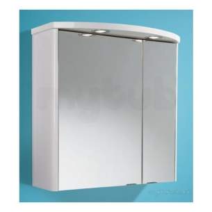 Flabeg Cabinets And Mirrors -  Hib 993.856015 Ambiente Illuminated Bathroom Cabinet With 60/40 Split Mirrored Doors