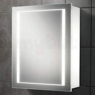 Hib Lighting Cabinets and Mirrors -  Hib 9101900 White Austin 500x630mm Single Bathroom Cabinet Door Back-lit