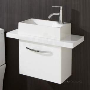 Flabeg Cabinets And Mirrors -  Hib 9501500 White Cassino Cloakroom Wall Hung Unit Single Door