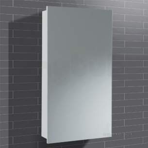 Flabeg Cabinets And Mirrors -  Hib 993.804003 Denia Bathroom Cabinet With Oversized Mirrored Door And Glass Shelves