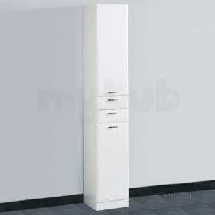 Flabeg Cabinets And Mirrors -  Hib 993.203021 Denia 320mm Tall Bathroom En Suite Storage Unit Two Drawer Two Doors