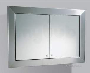 Flabeg Cabinets And Mirrors -  Hib 1062200 Ss Gamma Bathroom Cabinet With Double Mirrored Doors Inside Frame