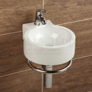 Hib Lighting Cabinets and Mirrors -  Hib 8954 Chrome/white Malo Corte Cloakroom Wash Basin With Towel Rail