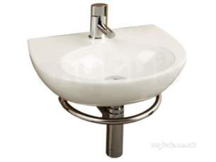 Flabeg Cabinets And Mirrors -  Hib 8965 Chrome/white Malo Romero Cloakroom Wash Basin With Towel Rail