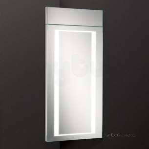 Hib Lighting Cabinets and Mirrors -  Hib 9102100 White Minnesota 300x630mm Corner Wc Cabinet Back-lit Illumination