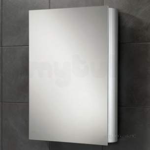 Hib Lighting Cabinets and Mirrors -  Hib 42400 Aluminium Nitro 500x700mm Single Door Wc Cabinet Mirror Door