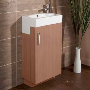 Flabeg Cabinets And Mirrors -  Hib 1370010 Medium Oak Revio Athena Floor Standing Cloakroom Unit Single Door