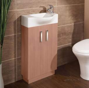 Flabeg Cabinets And Mirrors -  Hib 1380040 Medium Oak Revio Reno Floor Standing Cloakroom Unit Two Door