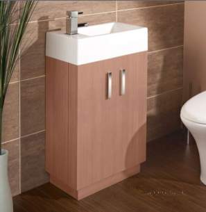 Flabeg Cabinets And Mirrors -  Hib 1380060 Medium Oak Revio Metro Floor Standing Cloakroom Unit Two Door