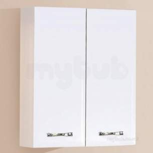 Flabeg Cabinets And Mirrors -  Hib 993.476035 White Sorrento Double Door Bathroom Wall Hung Cupboard