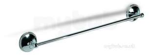Lincat -  Ibb Co45 Chrome Casino Wall Mounted Single Towel Rail 450mm