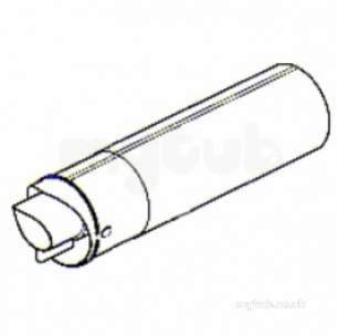 Ideal Logic Logic Plus Flues and Accessories -  Ideal 205990 Na Logic 80mm Rear Heat Only Flue Kit