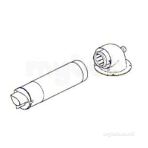 Ideal Logic Logic Plus Flues and Accessories -  Ideal 204644 Na Logic Horizontal Flue Terminal Pack B