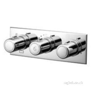 Ideal Standard Showers -  Ideal Standard A5603aa Chrome Attitude Thermostatic Shower Mixer Two Outlets