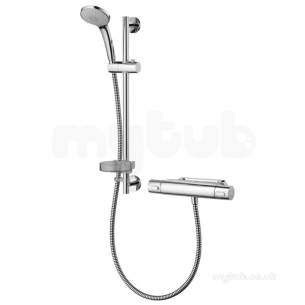 Ideal Standard Showers -  Ideal Standard Chrome Modern 308 Mm Thermostatic Shower Kit From The Ceratherm Suite